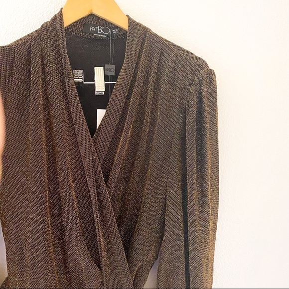 PatBO Metallic Wrap Dress 6 - Picture 8 of 10
